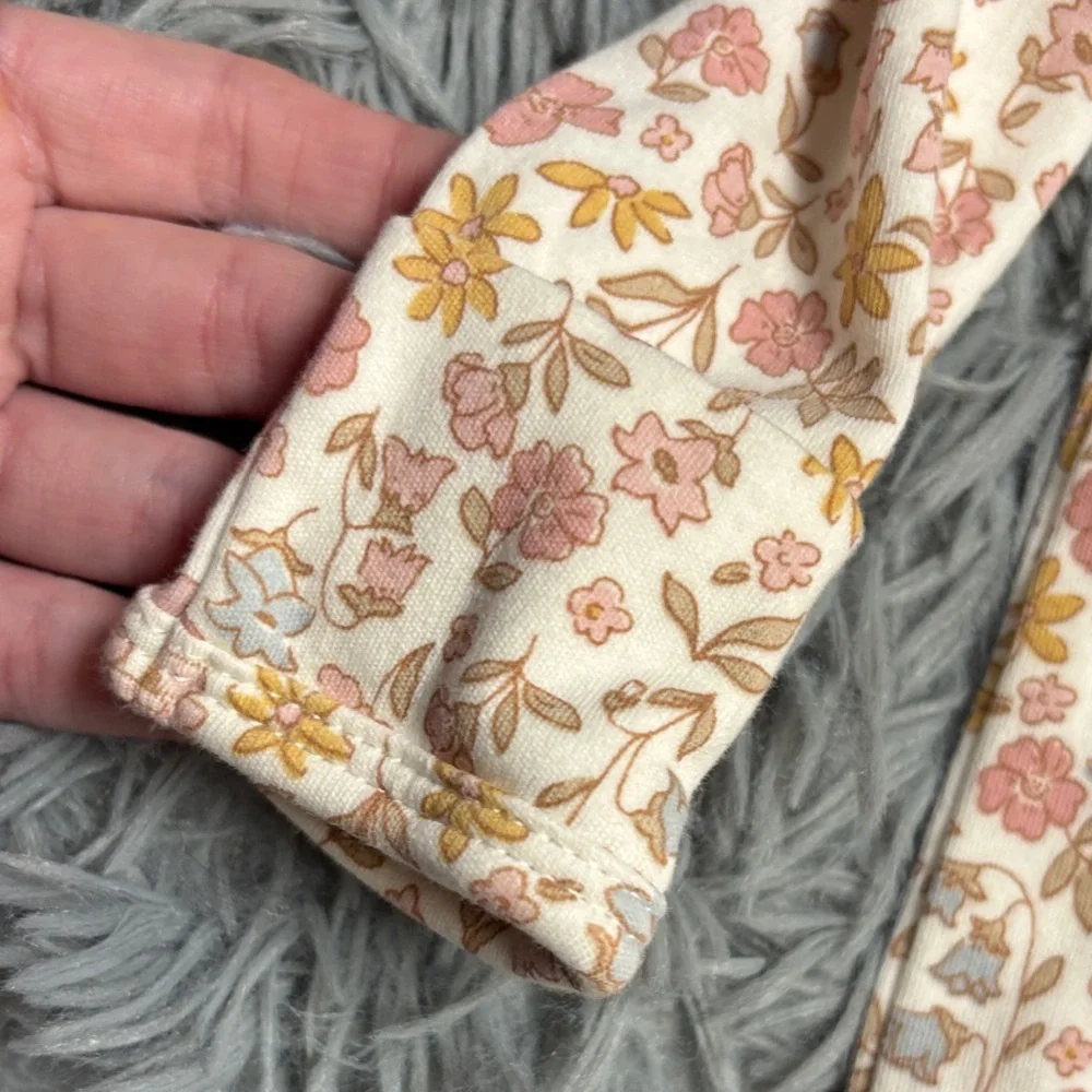 Carter's Floral Print “2-Way Zipper” Footie
